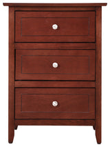 Drake 3-Drawer Nightstand, Cherry