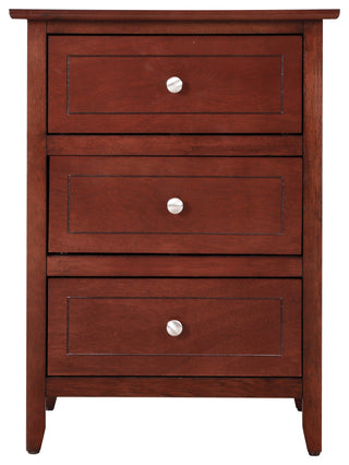 Drake 3-Drawer Nightstand, Cherry