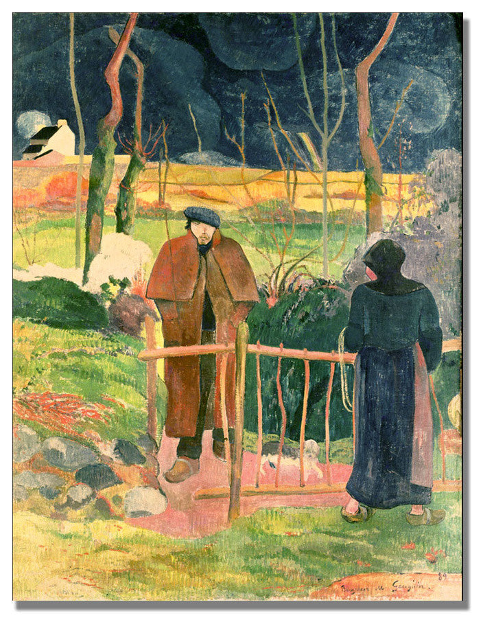 'Bonjour Monsieur Gauguin' Canvas Art by Paul Gaugin