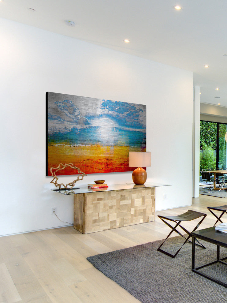 "Joined Hearts" Painting Print on Brushed Aluminum, 60"x40"