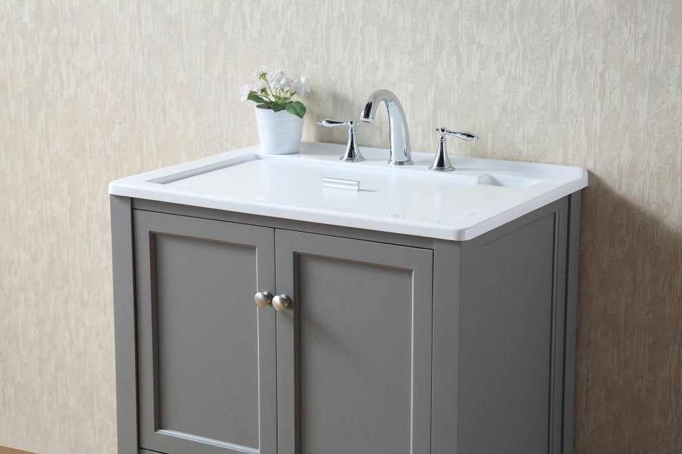 Stufurhome Delia 30" Laundry Utility Sink, Gray