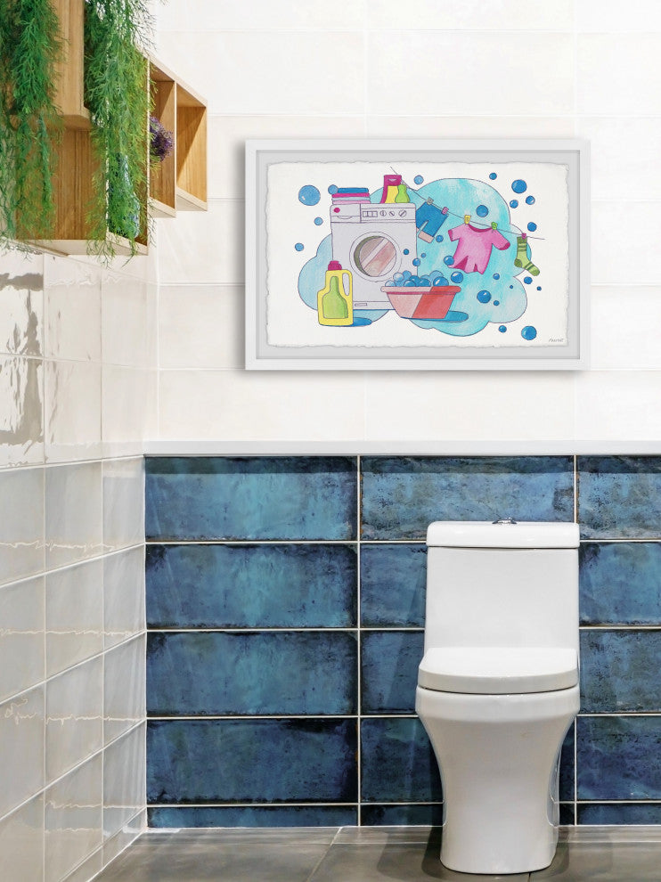 "I Love Doing Laundry" Framed Painting Print, 36x24