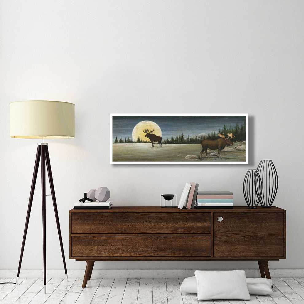 "North Woods Moose Crop" Digital Paper Print by David Carter Brown, 56"x20"