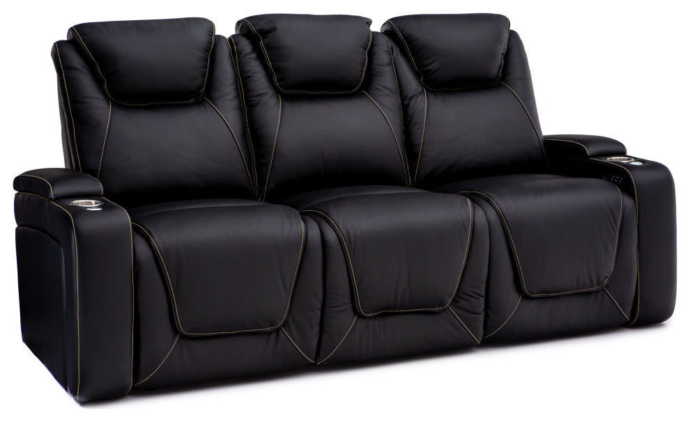 Seatcraft Vienna Home Theater Seating, Black, Sofa Loveseat