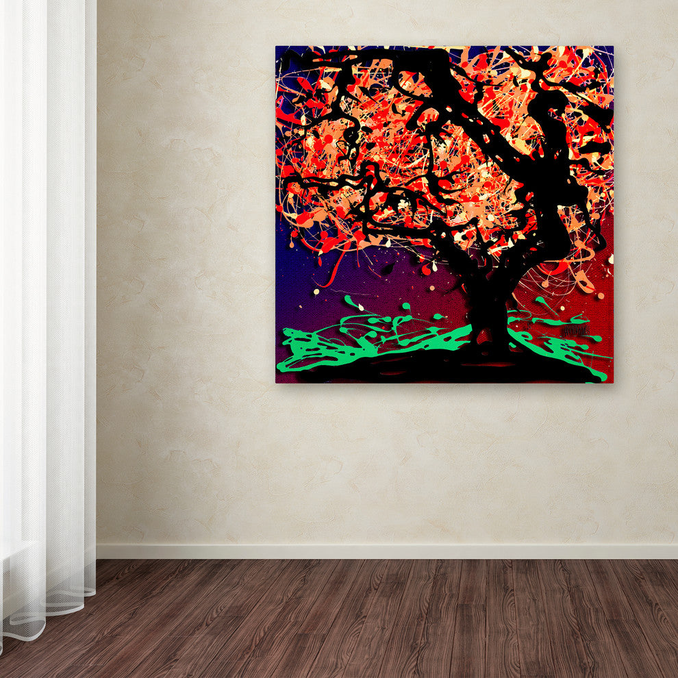 'Fall Red Tree' Canvas Art by Roderick Stevens