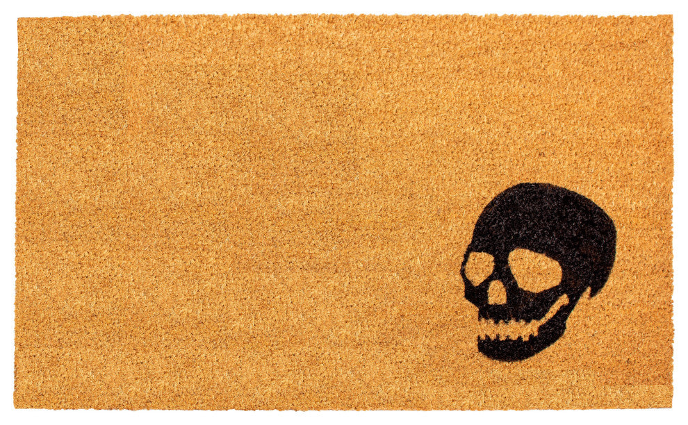 Black Skull Doormat, 24"x48"