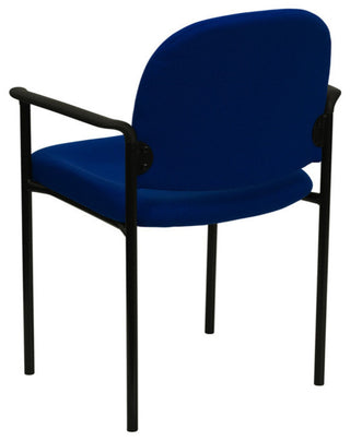 Stackable Steel Side Chair With Arms, Navy, 23.75"x23.50"x33.25"