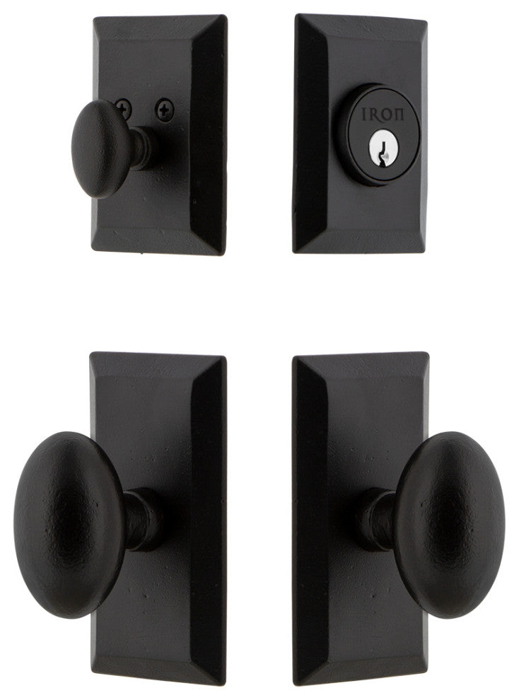Ageless Iron Vale Plate Combo Pack Aeg Knob, Black Iron