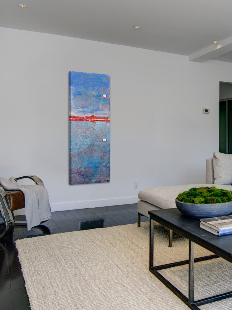 "Meet Me in the Sky" Painting Print on Wrapped Canvas, 20"x60"