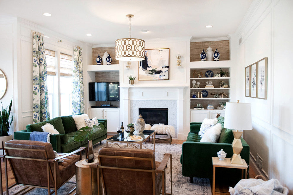 Crystorama Lighting Group 2266 Jennings 5 Light 24"W Pendant - Aged Brass