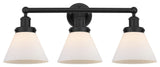 Innovations Cone 3-Light 25.75" Bath Vanity-Light Matte Black