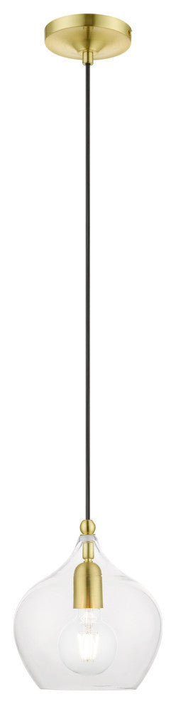 Aldrich 1 Light Satin Brass Pendant