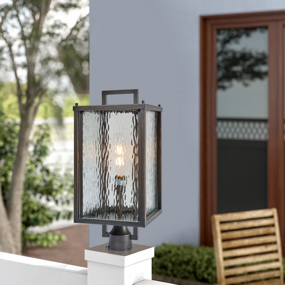 N7073RB 1 Light Outdoor Post Lighting in Oil Rubbed Bronze finish, 10.13"W x 22.