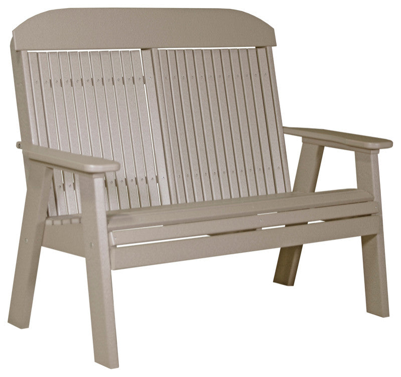 Poly Classic Bench, Weatherwood, 4 Foot