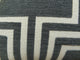 Argyle Square Black and White Handmade Luxury Pillow, 18"x18"