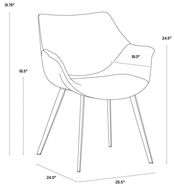 Mason Dining Armchair, Town Gray
