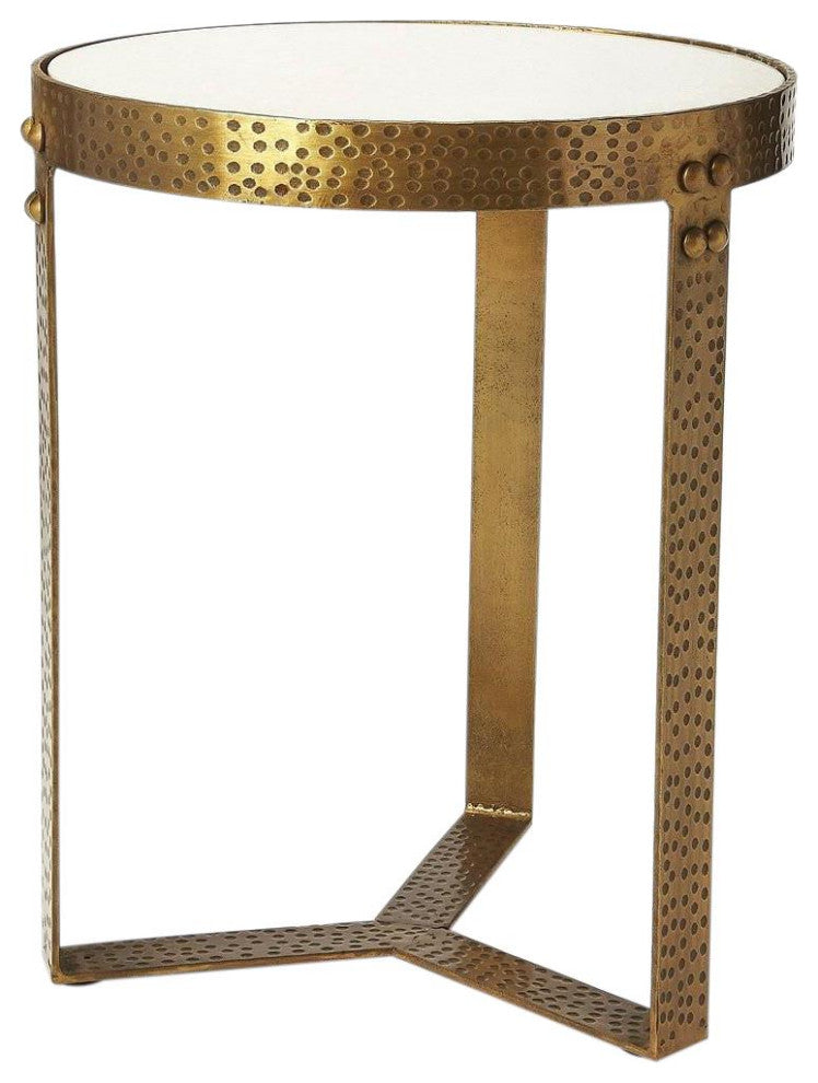 Elegant Marble Top Side Table by Butler