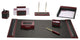D8012, Rosewood Leather, 8-Piece Desk Set
