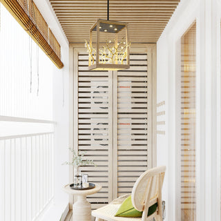 18.5-inch Modern Pendant Lighting with Tree Branch Element