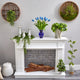 22" Dutch Tulip Artificial Arrangement, Blue Colored Vase