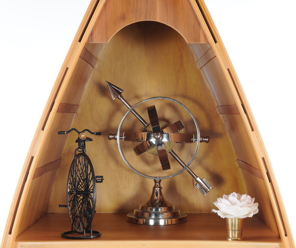 Canoe Wine Shelf handmade wooden boat