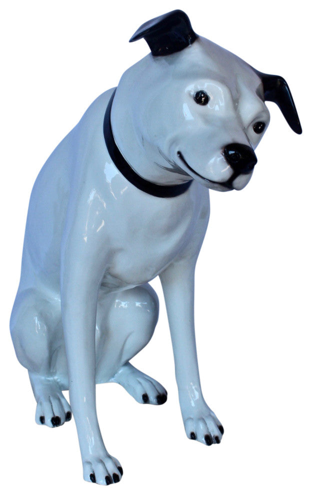 Jack Russel Terrier dog bronze statue -  Size: 25"L x 11"W x 26"H.