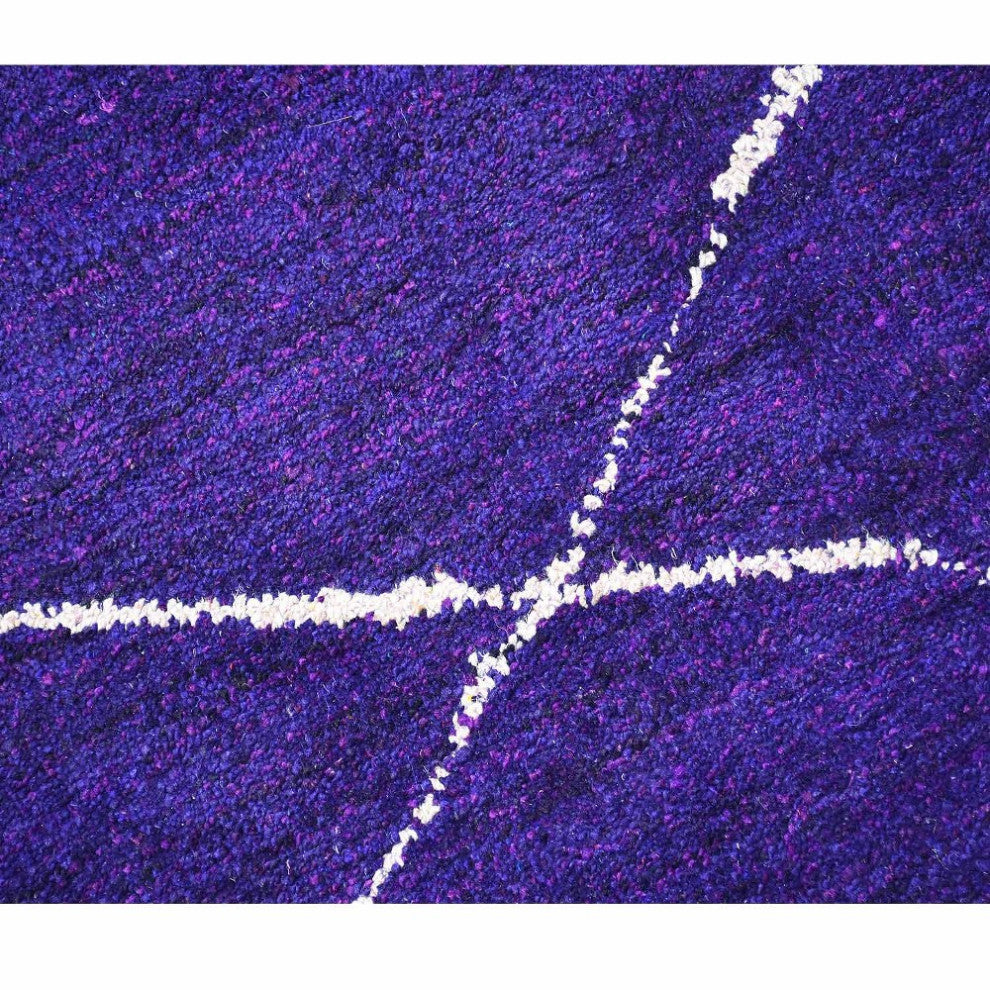 HAND KNOTTED LOOM SILK ECO-FRIENDLY RUGS-9'x12',Rectangle,Purple Beige,Geometric