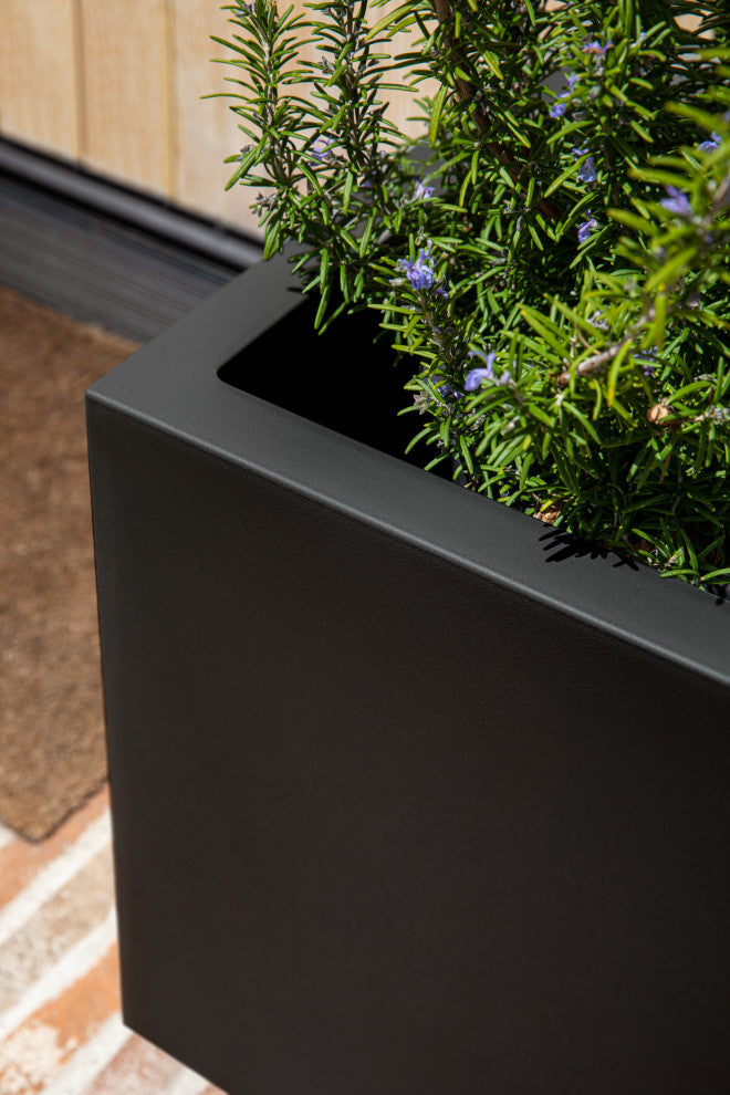 Veradek Block Series Cube Planter, Black, Medium
