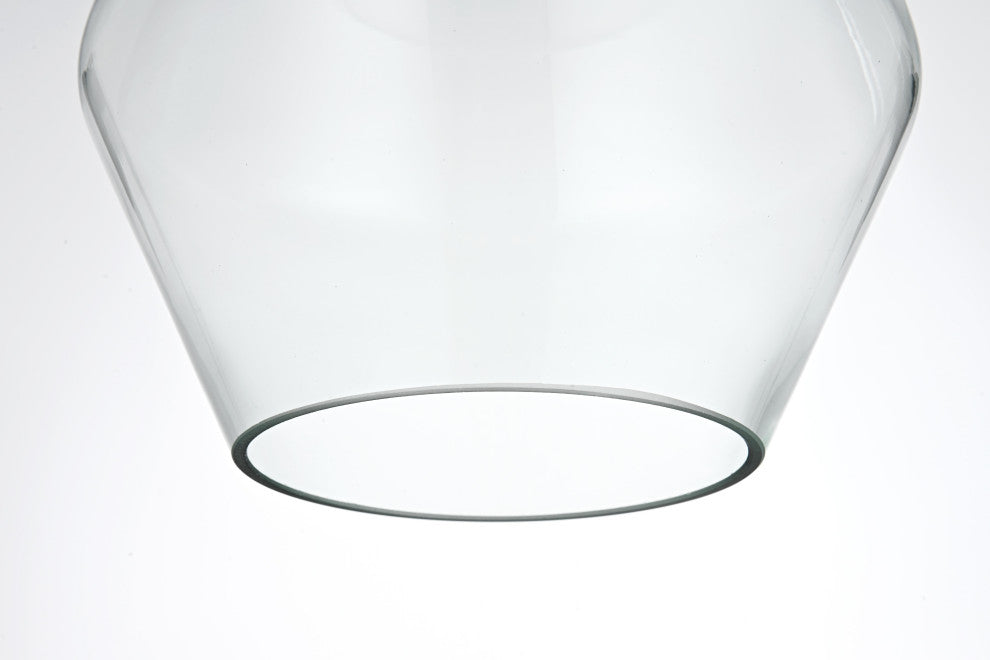 Home Living 7" Pendant Clear Shade, Satin Gold