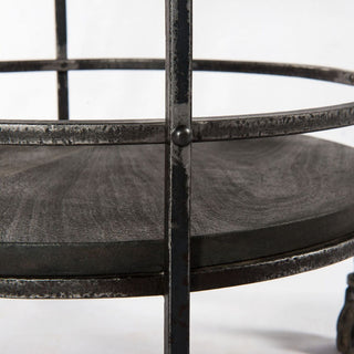 Close-up of vertical support and rivet on white background.