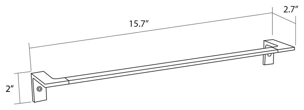 Secret Bath, Chrome Towel Bar, Orio Collection, 16 Inches