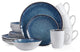 Stone Lain Romy Stoneware 16 Piece Dinnerware Set, Blue
