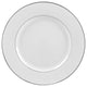 Double Line Dinner Plates, Set of 6, Silver