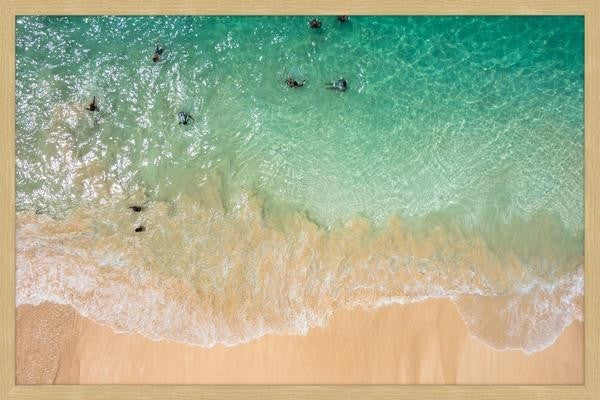 "Splash Near Shore" Framed Painting Print, 30"x20"