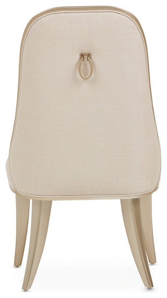 Aico Amini Villa Cherie 7 PC Oval Dining Set in Caramel