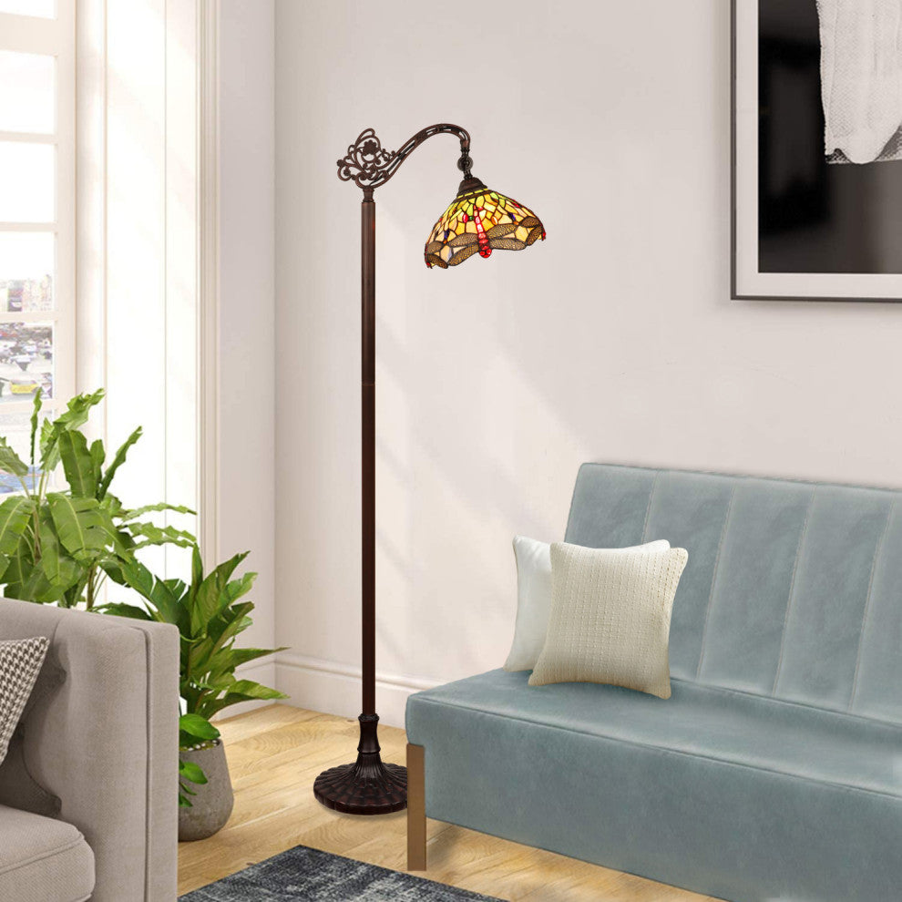 Anisoptera Purity 1 Light Reading Floor Lamp 11" Shade