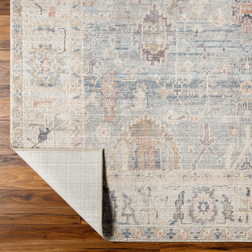 Surya + Becki Owens Marlene Machine Woven Area Rug, Pale Blue, 9'11" x 14'
