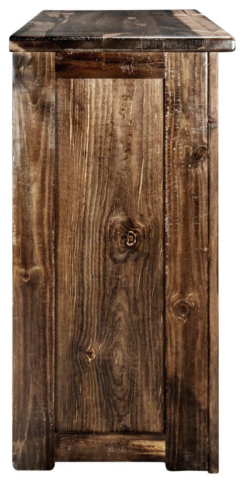 Big Sky Collection Rugged Sawn 4 Drawer Chest of Drawers, Provincial Stain