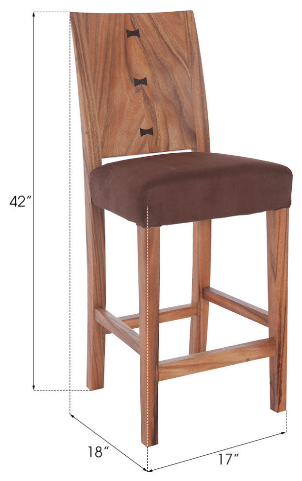 Origins Counter Stool, Chamcha Wood, Natural