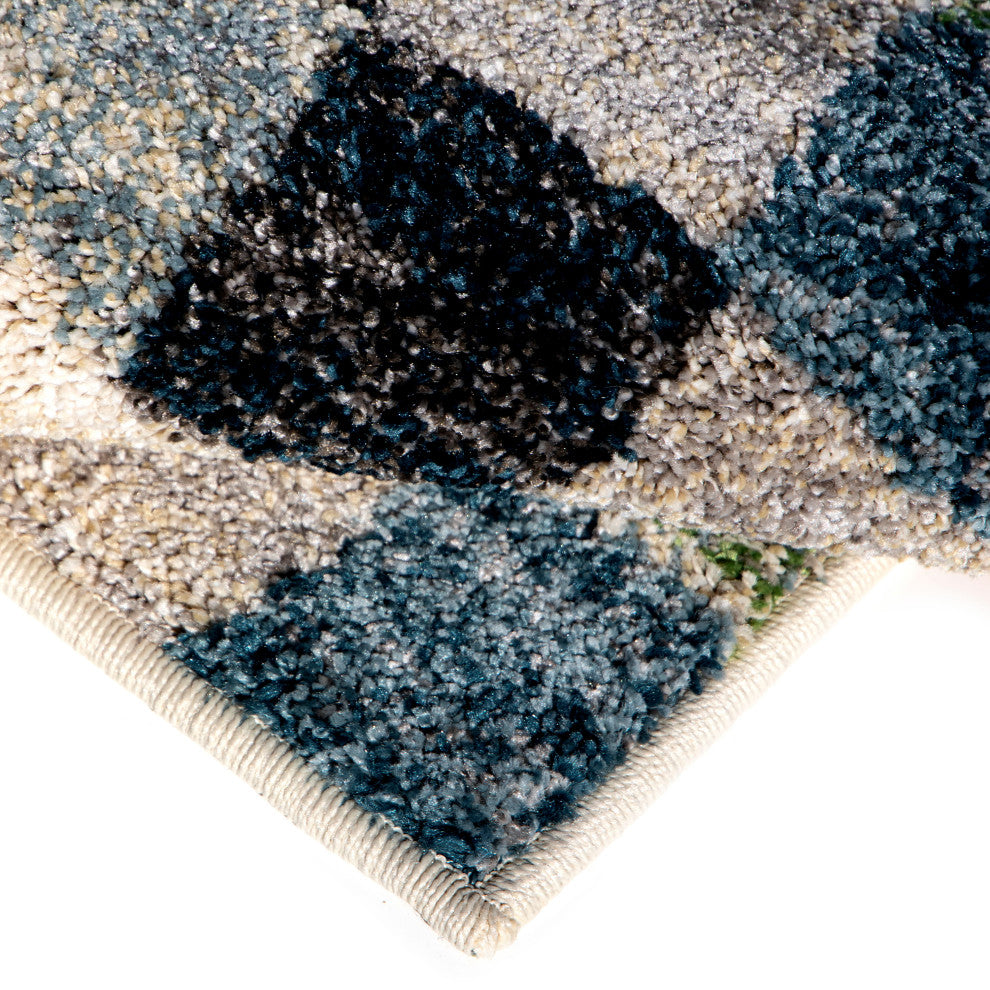 Orian Gemstone Modern Quilt Multi Beige Area Rug 7'10" x 10'10"