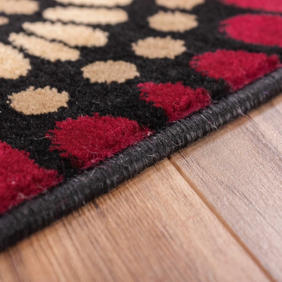 Well Woven Barclay Orchid Fields Rug, Black, 5''3"x7''3"