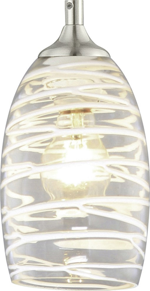 Clear With White Swirl Glass and Shades