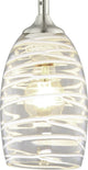 Clear With White Swirl Glass and Shades