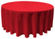 LA Linen Round Polyester Poplin, Red, 132" Round