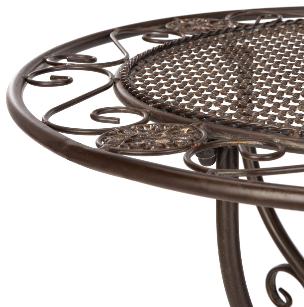 Safavieh Semly 3-Piece Outdoor Bistro Set, Unearthed Rust