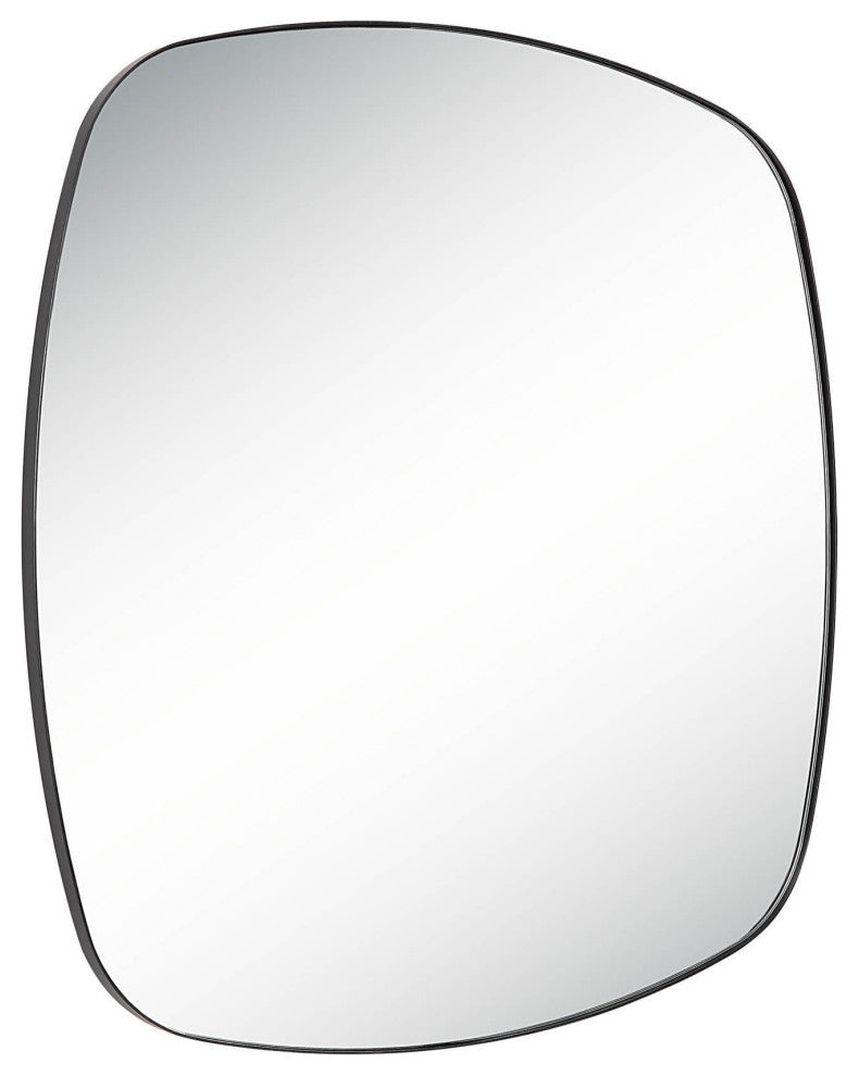 Sparti Iron Wall Mirror, Matte Black
