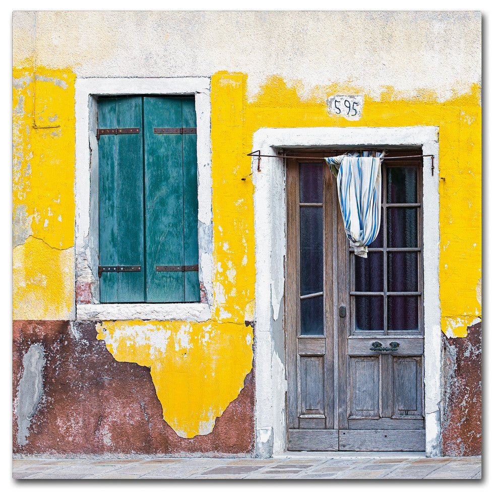 Michael Blanchette 'Yellow Chip' Canvas Art, 24x24