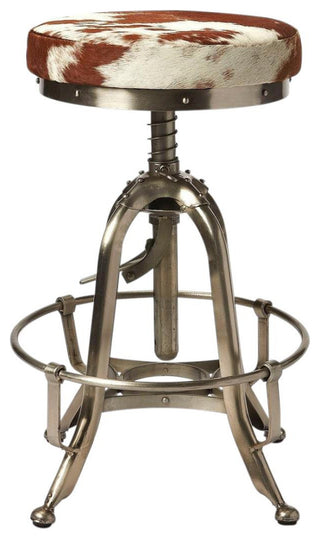 Adjustable Swivel Iron Bar Stool