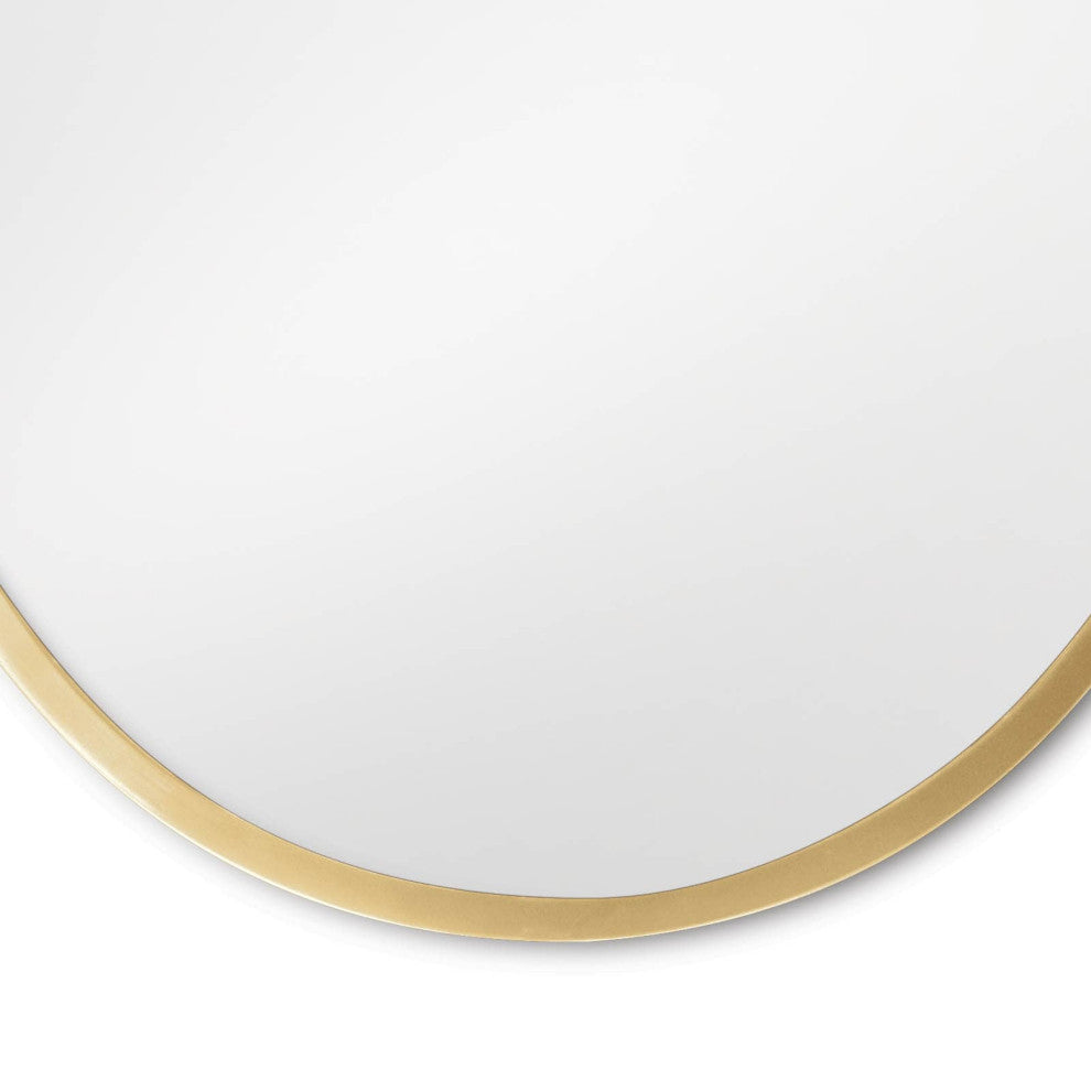 Crest Mirror, Brass