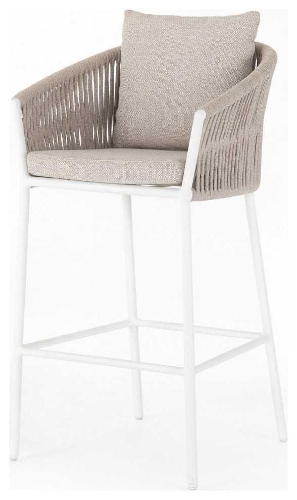 Porto Outdoor Stool-White-Bar